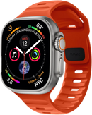 PAWA - Lagos Premium Soft Silicon Straps - Ultra Orange - سير ساعه أبل واتش