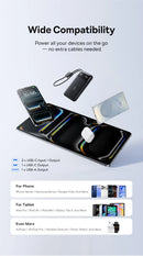 Baseus EnerFill FC11 Digital Display Power Bank with Dual Built-in USB-C Cables 10000mAh 45W - Cosmic Black [D] بطارية متنقلة - بيسوس - سعة 10000 - عدد 1 سلك شاحن تايب سي - شاشة رقميه - قوة 45 واط - كفالة 24 شهر