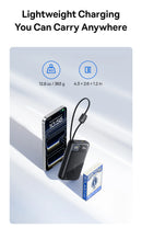 Baseus EnerFill FC11 Digital Display Power Bank with Dual Built-in USB-C Cables 20000mAh 45W - Cosmic Black [D] بطارية متنقلة - بيسوس - سعة 20000 - عدد 1 سلك شاحن تايب سي - شاشة رقميه - قوة 45 واط - كفالة 24 شهر