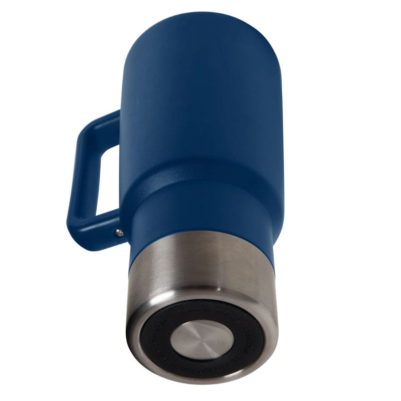 Fifty Fifty Insulated Mug 887ML (Navy Blue) [C] - مطارة حافظة للحرارة + عود + مسكه