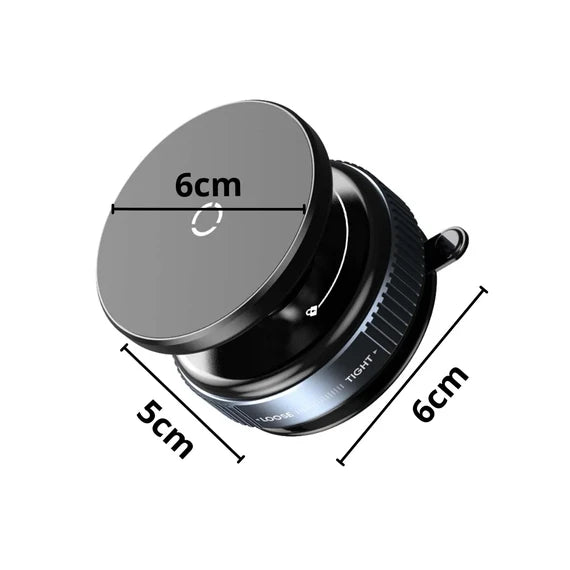 Car Magnetic Phone Holder (D5) [H]- ستاند سيارة مناسب لجميع انواع الاجهزة - شفط بدون شحن - دوران 360 درجة - ماغ سيف