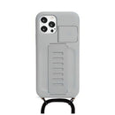 Grip2ü BOOST Necklace with Kickstand iPhone 12 Pro Max/12 Pro (Matte Silver) [C] كفر حماية - جريب 2 يو - مع مسكة + علاق
