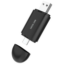 Green Lion 2-in-1 Wireless Adapter CarPlay & Android Auto - Black - وصلة كار بلاي - بلوتوث - 2 في 1 - يو اس بي + تايب سي - كفالة 12 شهر