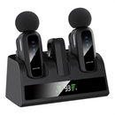 Green Lion GM-89X 2 in 1 Wireless Microphone - Black - مايكروفون للتصوير - عدد 2 ميكروفون - منفذ شحن تايب سي - جرين لاين - كفالة 12 شهر