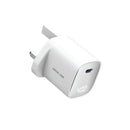 Green Lion AVS SERIES UK Wall Charger GaN 60W - White - شاحن حائط - قوة 60 واط - تايب سي بي دي - كفالة 12 شهر
