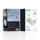 Green Lion AVS SERIES UK Wall Charger GaN 60W - White - شاحن حائط - قوة 60 واط - تايب سي بي دي - كفالة 12 شهر