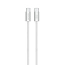 Green Lion 240W USB-C TO USB-C Braided Cable 1M - White - سلك شحن -  تايب سي - طول 1متر - كفالة 12 شهر