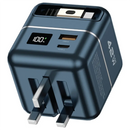 Green Lion GaN Premium Series Charger 42W with 5000mAh Power Bank - Grey - بطارية متنقلة + شاحن حائط - جرين ليون - سعة 5000 - شاشة رقمية - قوة 42 واط + منفذ شحن تايب + منفذ شحن يو اس بي - كفالة 12 شهر