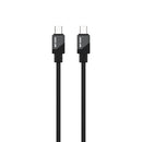 Green Lion Silicone Cable Type C - Type C - Black - سلك شحن -  تايب سي - طول 1متر - كفالة 12 شهر