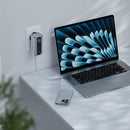 Green Lion Evera 15000mAh Power Bank & Charger - Gray - بطارية متنقلة + شاحن حائط دولي - جرين ليون - سعة 15000 - شاشة رقمية - قوة 65 واط + منفذ شحن تايب + منفذ شحن يو اس بي - كفالة 12 شهر