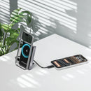 Green Lion Everest 10000mAh Power Bank - Gray - بطارية متنقلة - جرين ليون - سعة 10000 - ماق سيف - قوة 25 واط + منفذ شحن تايب سي 45 واط - شاشة رقمية + ستاند - كفالة 24 شهر