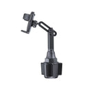 Green Lion GX-72 Car Cup Phone Holder 2.5'' - 4.0'' - Black - ستاند سيارة - مكان الكوب - دوران 360 درجة - ذراع طويل