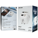Green Lion GaN Premium Series Charger 42W with 5000mAh Power Bank - White - بطارية متنقلة + شاحن حائط - جرين ليون - سعة 5000 - شاشة رقمية - قوة 42 واط + منفذ شحن تايب + منفذ شحن يو اس بي - كفالة 12 شهر
