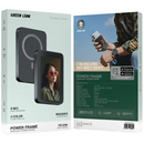 Green Lion Power Frame 5000mAh Power Bank PD 20W - بطارية متنقلة - يوجرين - سعة 5000 - ماق سيف - قوة 15 واط + شاشة لعرض صورك الشخصية - كفالة 24 شهر