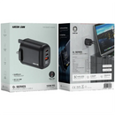Green Lion Q-Series UK Plug 2 USB-C & USB-A Charger 100w - Black - بلاك شاحن حائط - فتحتين تايب سي - فتحة يو اس بي - قوة 100 واط - جرين ليون - كفالة 12 شهر