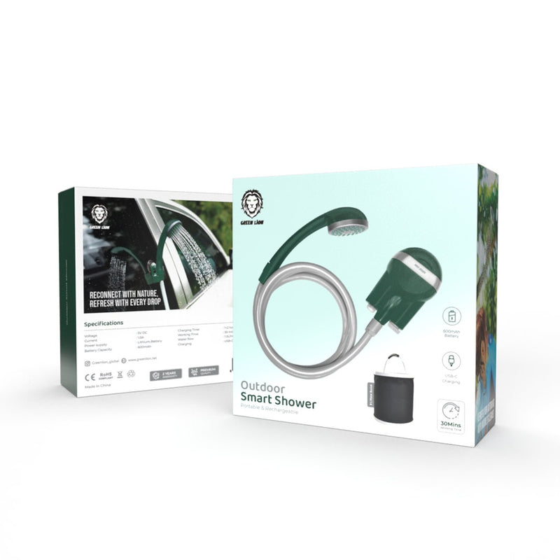Green Lion Rechargeable Shower - Green - دش محمول - جرين لاين - كفالة 24 شهر