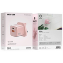 Green Lion Reva Dual Port Wall Charger 20W - Pink - بلاك شاحن حائط قوه 20 واط - منفذ تايب سي + يو اس بي - جرين ليون - كفالة 12 شهر