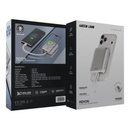 Green Lion Revon 10000mAh Power Bank - Gray - بطارية متنقلة - جرين ليون - سعة 10000 - ماق سيف - قوة 15 واط + منفذ شحن تايب سي 20 واط - شاشة رقمية - كفالة 12 شهر