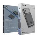 Green Lion Vetra 5000mAh Power Bank - Gray - بطارية متنقلة - جرين ليون - سعة 5000 - ماق سيف - قوة 15 واط + منفذ شحن تايب سي 22.5 واط - شاشة رقمية + محفظة للبطاقات - كفالة 12 شهر