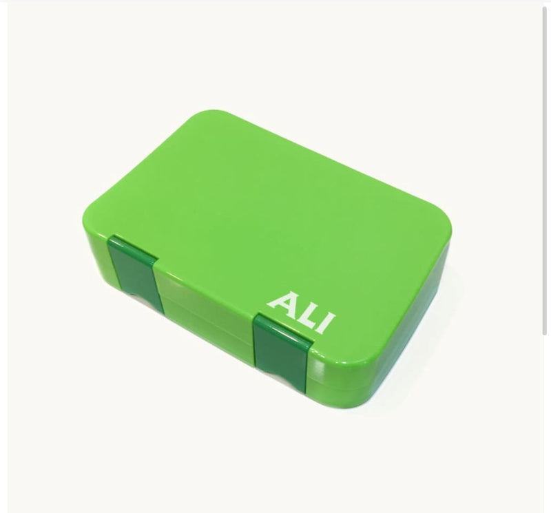 Noya School Lunch Box - Green - علبة حافظة الطعام - 6 تقسيمات - يمكن طباعة الاسم