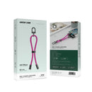 Green Lion Keychain lanyard USB-C to USB-C 60W - Pink - سلك شحن - تايب سي - الى تايب سي - طول 30 سم