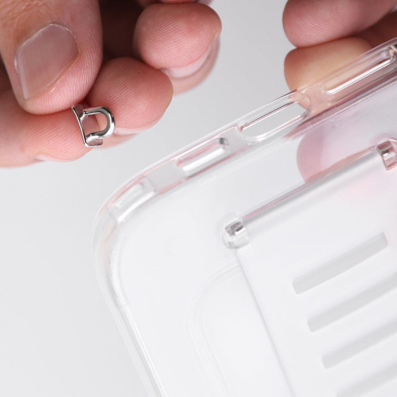 Grip2u Slim Case for iPhone 15/15 Plus/15 Pro/15 Pro Max - Clear - كفر حماية مع مسكة شريطة - مكان للعلاقة - جريب 2 يو