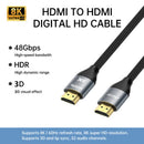 Aspor A270 Hot Latest Hdmi 8k 60hz Resolution High Speed Dynamic HDR EARC VRR - كيبل تلفزيون - متوفر بطول 1 متر\2\3\5 متر