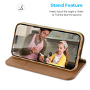 DUX DUCIS Hivo Series Leather Wallet Case - Black - كفر جلد مع محفظة - حماية عالية - ماغ سيف