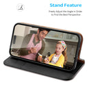 DUX DUCIS Hivo Series Leather Wallet Case - Brown - كفر جلد مع محفظة - حماية عالية - ماغ سيف