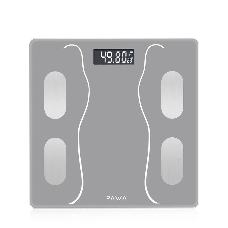 Pawa Smart Body Scale with Body Analysis APP - Grey - ميزان ذكي - كفالة 24 شهر