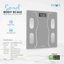 Pawa Smart Body Scale with Body Analysis APP - Grey - ميزان ذكي - كفالة 24 شهر