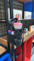 Magnetic Gym Bag with water Pocket for Men and Women - Black - جنطة يد منظمة للجيم - مقسمة من الداخل - مغتاطيس - مع حزام قابل للتعديل