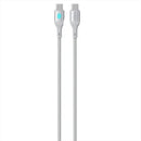 Porodo High-Speed USB-C Braided Cable Charging & Data Transfer - Silver -  سلك شحن - بورودو - تايب سي الي  تايب سي - طول 1 متر - قوة 240واط - كفالة 12 شهر