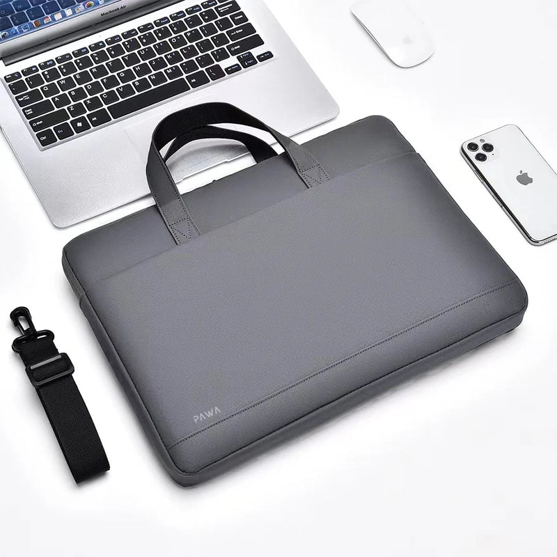 Pawa ECO Laptop Messenger Bag - Grey [O] - حقيبة لاب توب13 / 14.2 / 15.4 / 16 بوصة - حماية قوية - مقاومة لرذاذ الماء