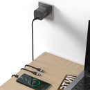 PAWA Retro PD25W Only PD Port UK Charger With USB-C to USB-C Cable - Black - بلاك شاحن حائط + سلك شحن تايب سي - 25 واط - باوا - كفالة 12 شهر