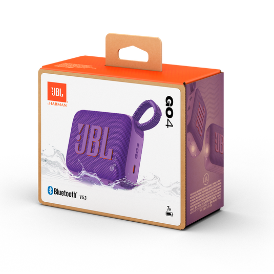 JBL Go 4 Ultra-Portable Bluetooth Speaker - 5.3 / Purple - سماعة سبيكر - بلوتوث - ضد الماء - كفالة 24 شهر