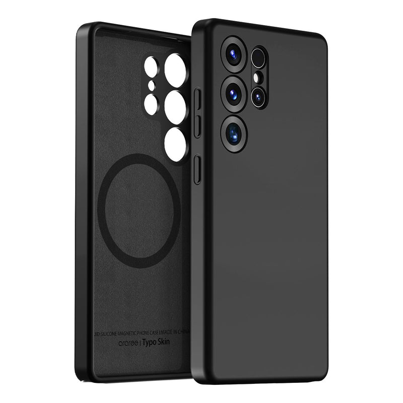 Araree Samsung S25 Ultra Typo Skin Magsafe Case - Black [A] -  S25 كفر سامسونج  - حماية عالية - ماغ سيف - ألتر