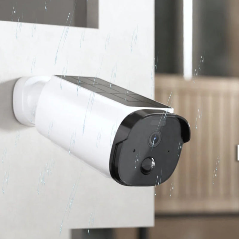 Powerology 3MP 2K Solar Powered Smart Security Camera with Night Vision - كاميرا خارجيه - باورولوجي - مع ميزة الرؤية الليلية تعمل بالطاقة الشمسية - دقة 2 كى - كفالة 12 شهر