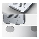 Yesido LP05 Super Strong Dual Arm design Aluminum Alloy Holder - Planes / Holder - Silver - ستاند مكتبي - عالي الجودة - لجميع انواع الاب توب و التابلت و الايباد