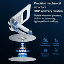 Yesido LP06 Foldable Laptop Swivel Stand - Silver - ستاند مكتبي - عالي الجودة - دوران 360 درجة - لجميع انواع الاب توب