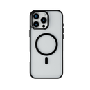 Levelo Elio PC Case with Camera Ring Stand Case for iPhone 16 Pro/Pro MAX - Black - كفر حماية عالية -ستاند مكان الكاميرا - ماغ سيف