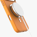 Levelo Iris Magsafe Liquid Silicone Case for iPhone 17 Pro/Pro MAX - Orange [O] - كفر حماية عالية - سيليكون - ايفون 17 برو / 17 بروماكس - ليفيلو - ماغ سيف