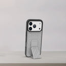 Levelo Morphix Cuero Gripstand Case iPhone17 Pro / Pro Max - Cloud Grey [O] - كفر حماية عالية - ليفيلو - ايفون 17 بروماكس / 17 برو - مع مسكه وستاند