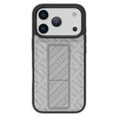 Levelo Morphix Cuero Gripstand Case iPhone17 Pro / Pro Max - Cloud Grey [O] - كفر حماية عالية - ليفيلو - ايفون 17 بروماكس / 17 برو - مع مسكه وستاند