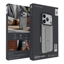 Levelo Morphix Cuero Gripstand Case iPhone17 Pro / Pro Max - Cloud Grey [O] - كفر حماية عالية - ليفيلو - ايفون 17 بروماكس / 17 برو - مع مسكه وستاند