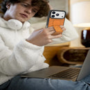 Levelo Morphix Cuero Gripstand Case iPhone17 Pro / Pro Max - Sunrise Orange [O] - كفر حماية عالية - ليفيلو - ايفون 17 بروماكس / 17 برو - مع مسكه وستاند