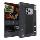 Levelo Sergei 1500D Aramid Fiber Case For iPhone 17 Pro/ProMax - Black [O] -  كفر حماية عالية - ليفيلو - فايبر - مقاوم للصدمات - ايفون 17 برو / 17 بروماكس - ماغ سيف