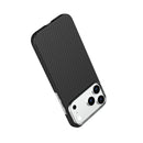 Levelo Sergei 1500D Aramid Fiber Case For iPhone 17 Pro/ProMax - Black [O] -  كفر حماية عالية - ليفيلو - فايبر - مقاوم للصدمات - ايفون 17 برو / 17 بروماكس - ماغ سيف
