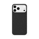 Levelo Sergei 1500D Aramid Fiber Case For iPhone 17 Pro/ProMax - Black [O] -  كفر حماية عالية - ليفيلو - فايبر - مقاوم للصدمات - ايفون 17 برو / 17 بروماكس - ماغ سيف