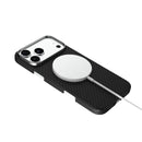 Levelo Sergei 1500D Aramid Fiber Case For iPhone 17 Pro/ProMax - Black [O] -  كفر حماية عالية - ليفيلو - فايبر - مقاوم للصدمات - ايفون 17 برو / 17 بروماكس - ماغ سيف